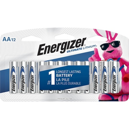 Eveready BATTERY, AA, LITH, ULT, 12/PK EVEL91SBP12